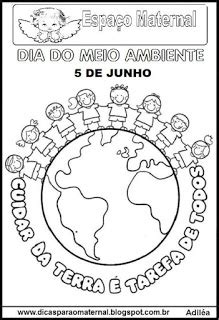 Redação sobre meio ambiente 3: DIA DO MEIO AMBIENTE COM LINDOS DESENHOS PARA IMPRIMIR E ...