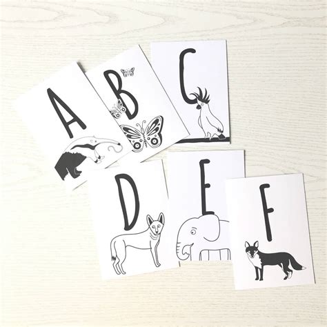 Alphabet 26 lettres cursif standard: alphabet postcard set of 26 letters by the little black & white book project ...
