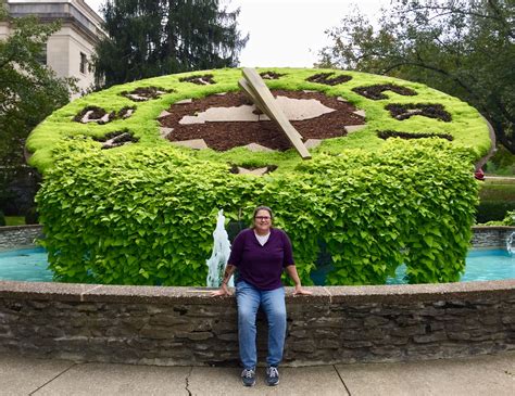 Find bulk material like potting soil, pine bark. My wife Paula in front of the Kentucky Floral Clock, on ...