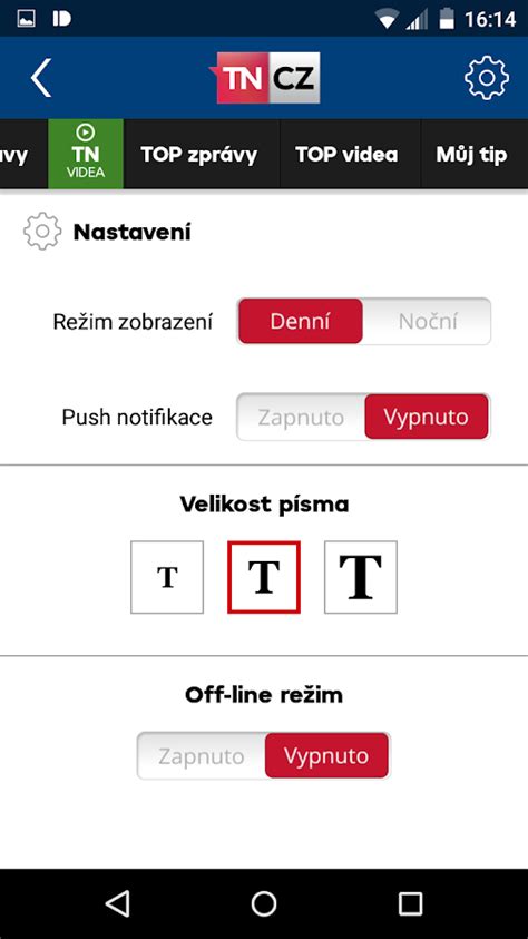 Novinky, mimořádné události, aktuální témata. TN.cz - Android Apps on Google Play