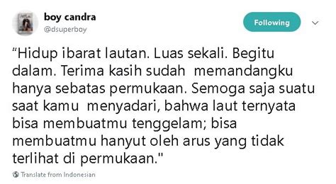 Kumpulan quotes boy candra terbaik lengkap. 13 Tweet Boy Candra Ini Menyayat tapi Menguatkan, Momen ...