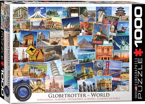 Puzzle has riddles hidden throughout. Globetrotter Collection:World Jigsaw Puzzles at Eurographics