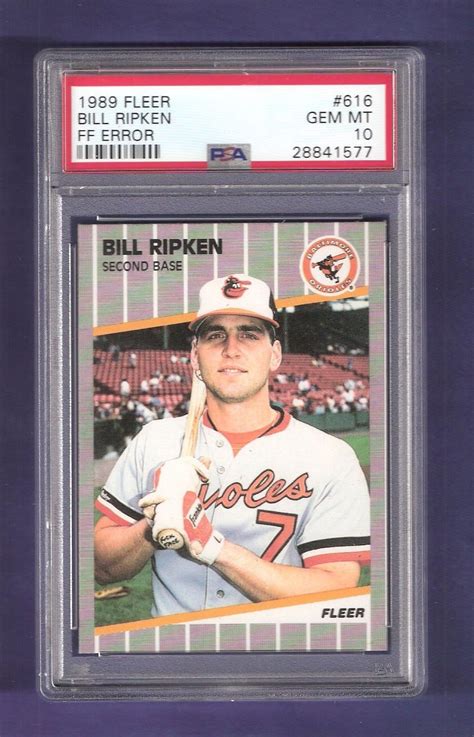 If the card features a player i collect i could care less about the logos. 1989 Fleer #616 Billy Ripken FFace PSA 10 GEM MT | Baseball cards for sale, Baseball cards, Orioles