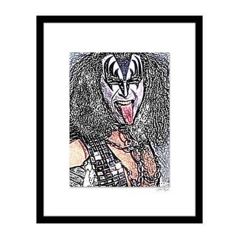 Gene simmons of kiss sticks his tongue out as the band comes down central park west during the 88th macy's thanksgiving day parade in new york on. Gene Simmons Wall Art // V3 (12"W x 16"H x 2"D) - The Art ...