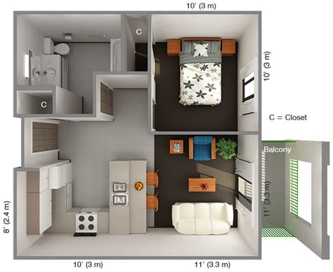 This collection includes small homes, quaint cottages, and even some garages with apartments. Awesome 1 Bedroom Apartment Layouts 12 Pictures - Home ...