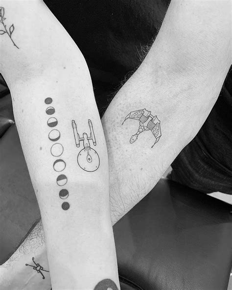 A tattoo was a type of body art, a mark or design which was placed under the skin. Minimal Star Trek Tattoo : 50 Star Trek Tattoo Designs For ...