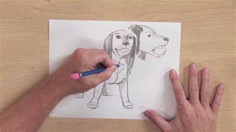 Draw the outline of a dog. Chris Hart Art School: How to Draw Dogs - YouTube