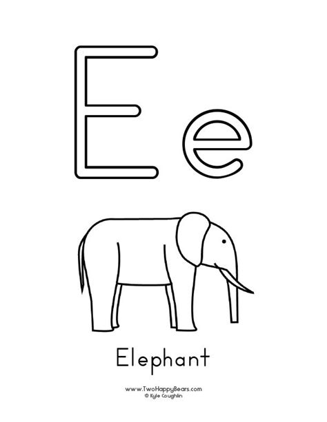 Maybe you would like to learn more about one of these? Coloring page for the letter E, with upper and lower case ...