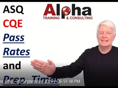 Asq quality & professional certification. ASQ CQE Pass Rates and Time Estimates - YouTube