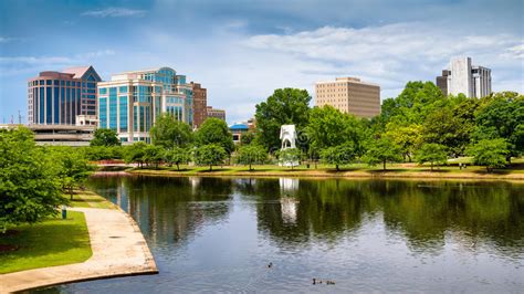 Huntsville is in northern alabama. Skyline Of Downtown Atlanta From Piedmont Park Stock Image ...