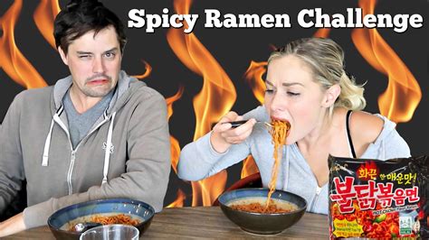 The world's spiciest and hottest ramen noodles. SUPER SPICY RAMEN CHALLENGE (Korean Fire Noodle) - Top ...