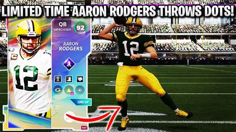 Very erie video of a nervous mlk 165 replies | 22 hrs ago. LIMITED TIME AARON RODGERS THROWS DOTS! 90 OVERALL AARON ...