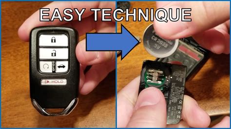 How to replace Honda SMART key fob battery - Works for all ...