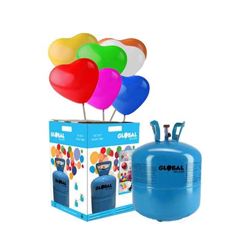 Helio para globos y bombonas de helio desechables al mejor precio. Bombona Pequeña de Helio con 30 Globos Corazón - Mejor ...