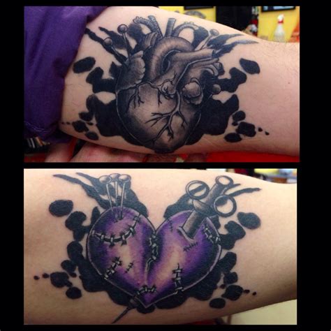 Most beautiful tattoo ideas daily. Couple heart tattoos | Skull tattoo, Heart tattoo, Tattoos