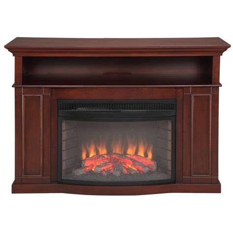 Insert and crystal rock display: Muskoka Sheppard Electric Fireplace in Cherry - MTVSC2593SCH