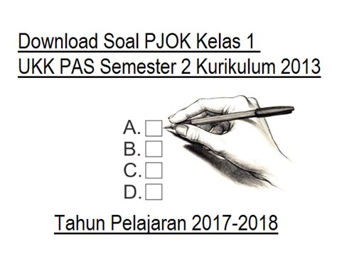 Download silabus penjas orkes / pjok kelas 1 semester 1. Download Soal PJOK Kelas 1 UKK PAS Semester 2 Kurikulum ...