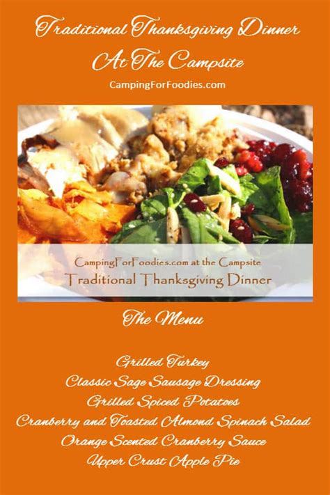 Enjoy the holiday in the adirondacks. Thanksgiving Dinner at the Campsite with Camping for Foodies