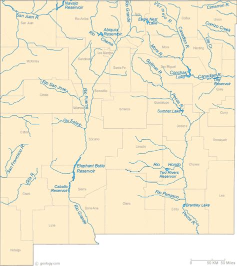 Mountain state guide service's rob degner has more than 30 years of experience fishing in northern new mexico. Map of New Mexico Lakes, Streams and Rivers