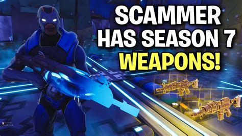 Fortnite battle royale gun guess. Scammer has NEW Season 7 Guns! 😆 (Scammer Get Scammed ...