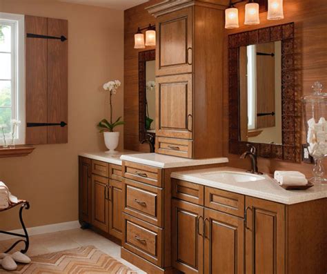 If you have a more spacious bathroom, darker cabinets and natural woods are gaining in popularity due to how they stylishly contrast with light tiles, showers, and tubs. Vanity Sink Base Cabinet - Kitchen Craft Cabinetry