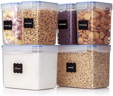 Long term food storage enables us to store and enjoy foods longer for future consumption, camping, or extended vacations. Amazon.com: Vtopmart Airtight Food Storage Containers 6 ...