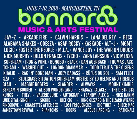 Daily shuttle to/from bonnaroo (approx. A Way Too Early Mock Lineup for 2018 : bonnaroo