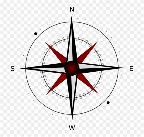 Compass East South North West Compass Rose - Direction On A Map, HD Png ...