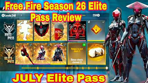 Untuk season awal dan paling legend di free fire adalah elite pass tema sakura festival. Free Fire Season 26 Elite Pass Full Details - YouTube