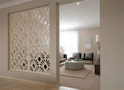 This partition of the laser cut provides a decorative element in the room at home. 22 Decorative and Functional Room Dividers and Partition Walls Balancing Interior Design