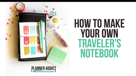 Stationery, papier, midori traveler's notebooks, kaarten, posters, masking tape, handletteringwonnen de award: DIY Midori: Traveler's Notebook- Start to finish! - YouTube