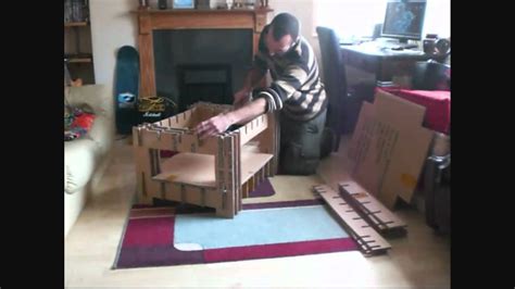 If you have access to an old door or window, repurpose it as a table top for a rustic coffee table. Cardboard Coffee Table Construction - YouTube