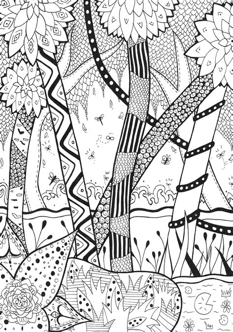 Art therapy coloring page illustration of a flower fairy queen. Jungle & Forest - Coloring pages for adults : coloring ...