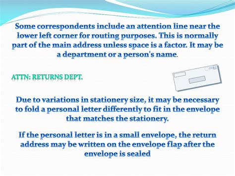 An attention line directs the letter to a recipient by either using their full name or their title. PPT - ENVELOPE PowerPoint Presentation, free download - ID:6765491