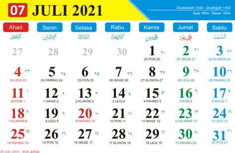 Pada halaman ini kami akan membagikan file kalender 2021 yang bisa di download, baik dalam desain kalender tahun depan kami sudah menyiapkan template desain yang lengkap dengan hari libur nasional, sehingga akan. Kalender Bulan Juli 2021 Kalender Jawa Bulan Juli tahun ...