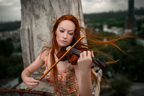 Com o título fica calmo o instrumental está disponível para downloads e uso livre. Papeis de parede Violino Ruivo Meninas Cabelo Meninas ...