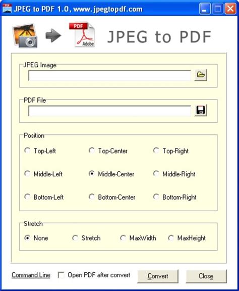 Nothing to download and to install, the whole process takes place online. JPEG to PDF - Download