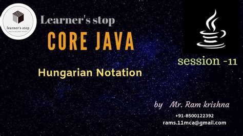 It is not necessary or compulsory to use hungarian notations, it is recommended to use notations in order to maintain uniformity and simplicity of your code. CORE JAVA -11:: Hungarian Notation| Naming convention in ...