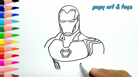 Avenger coloring page spiderman ironman mewarnai anak marvel. Mewarnai Gambar Iron Man - mosi