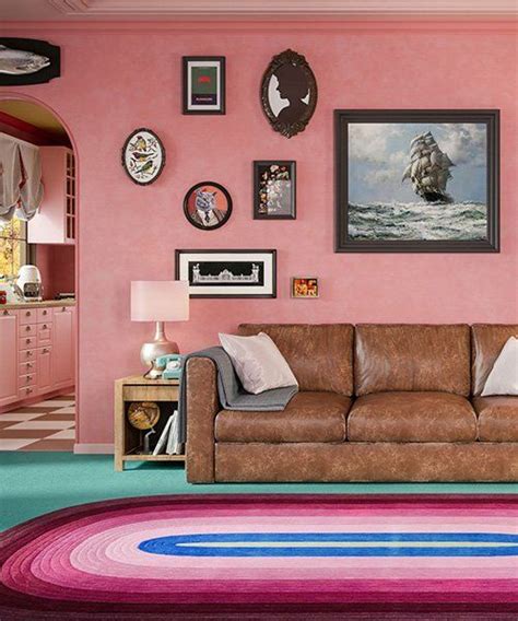 Bohemian is a popular style for home design and fashion. the simpsons iconic locations get a wes anderson-style ...