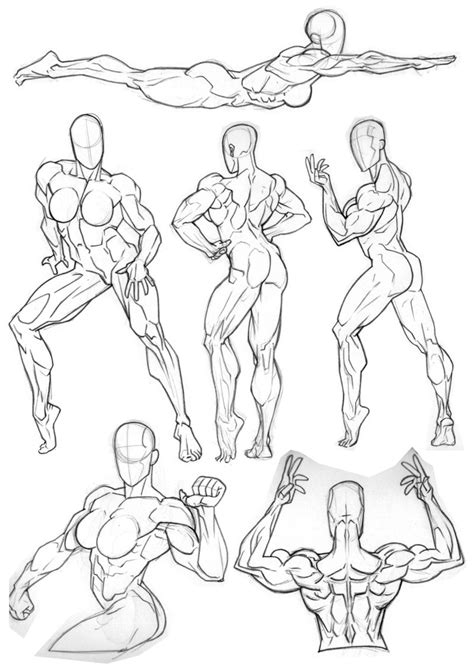 I'll touch on some basics and then we'll draw a simple muscular figure and a complex. Female Bodybuilder Drawing at GetDrawings | Free download