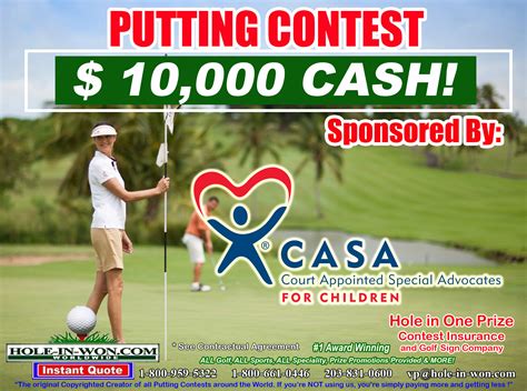 If a hole in one is made, we pay for the prize! PUTTING CONTEST Rules | Putting Contests Rules