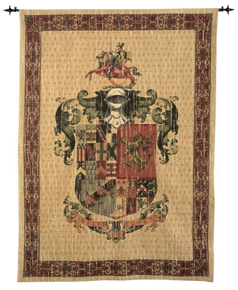 Display a piece of history in your very own home when you buy this brand new woven reproduction. Heirloom Tapestries - A Knight's Coat of Arms Jacquard Woven Tapestry, $165.00 (http://www ...