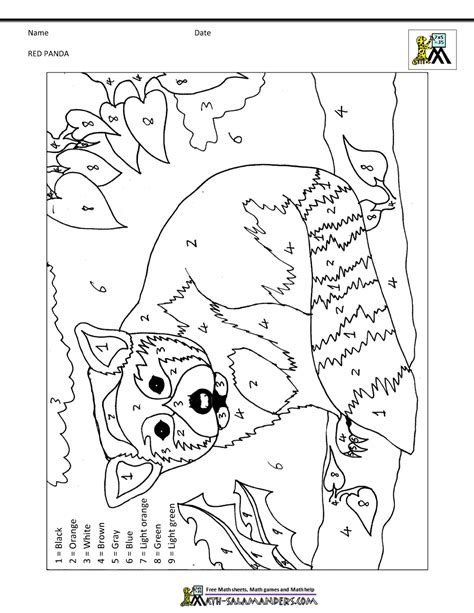 Easy color by number animal coloring game. Color By Numbers Pages