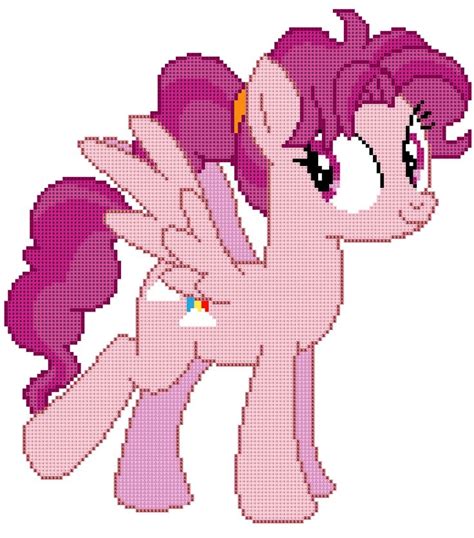 5x5 inches on 14 ct canvas. My little pony pink pegasus cross stitch pattern FREE ...