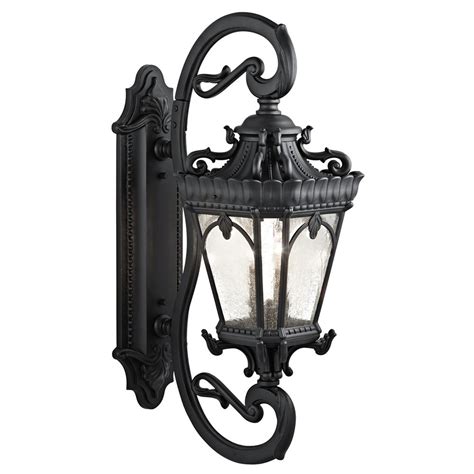 Where can i buy black outdoor wall lighting? Kichler Outdoor Wall Light with Clear Glass in Textured ...