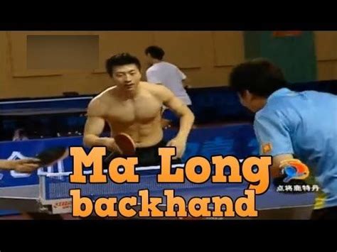 The topsheet of ma long personal forehand rubber is much more elastic, consistent. Backhand Topspin Against Backspin: Ma Long Technique ...