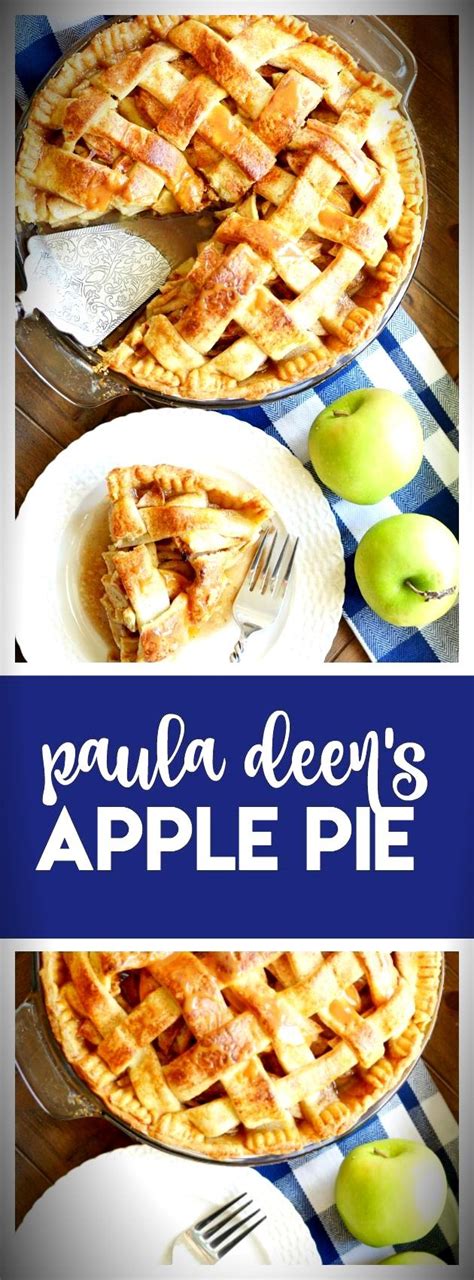 In a large mixing bowl, sift together 2 1/2 cups flour, 1/4 teaspoon fine salt and 3 tablespoons sugar. Paula Deen's classic Apple Pie with a buttery homemade ...