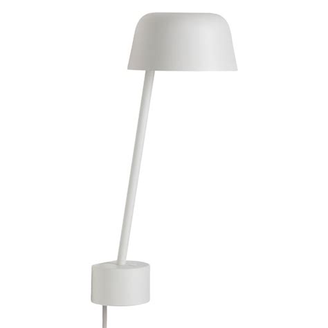 Standard shipping provides delivery to the front door of a residence or dock of a commercial building. Muuto Lean wall lamp, white | Finnish Design Shop