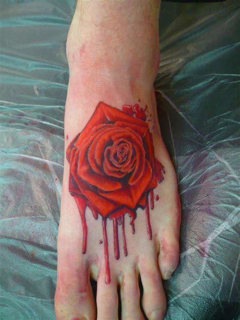 Incredible ink tattoo 37 new orleans rd. Lovely and beautiful rose tattoo on leg for men | Foot ...